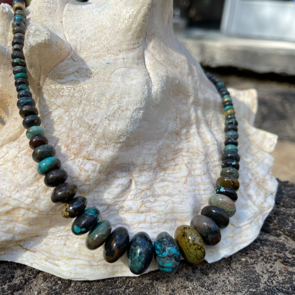 JAY KING Sterling Silver Golden Dragon Mountain Turquoise Bead Necklace - Picture 2 of 4